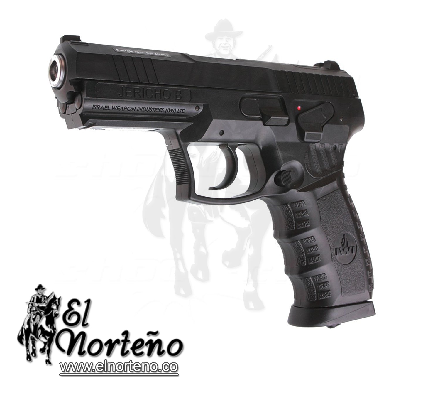 PISTOLA UMAREX 4.5 MM IWI JERICHO B CO2 BBS ACERO