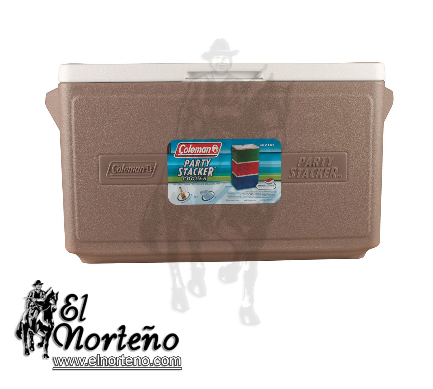 HIELERA COLEMAN 48 LT GRIS PARTY STACKER 3000000483