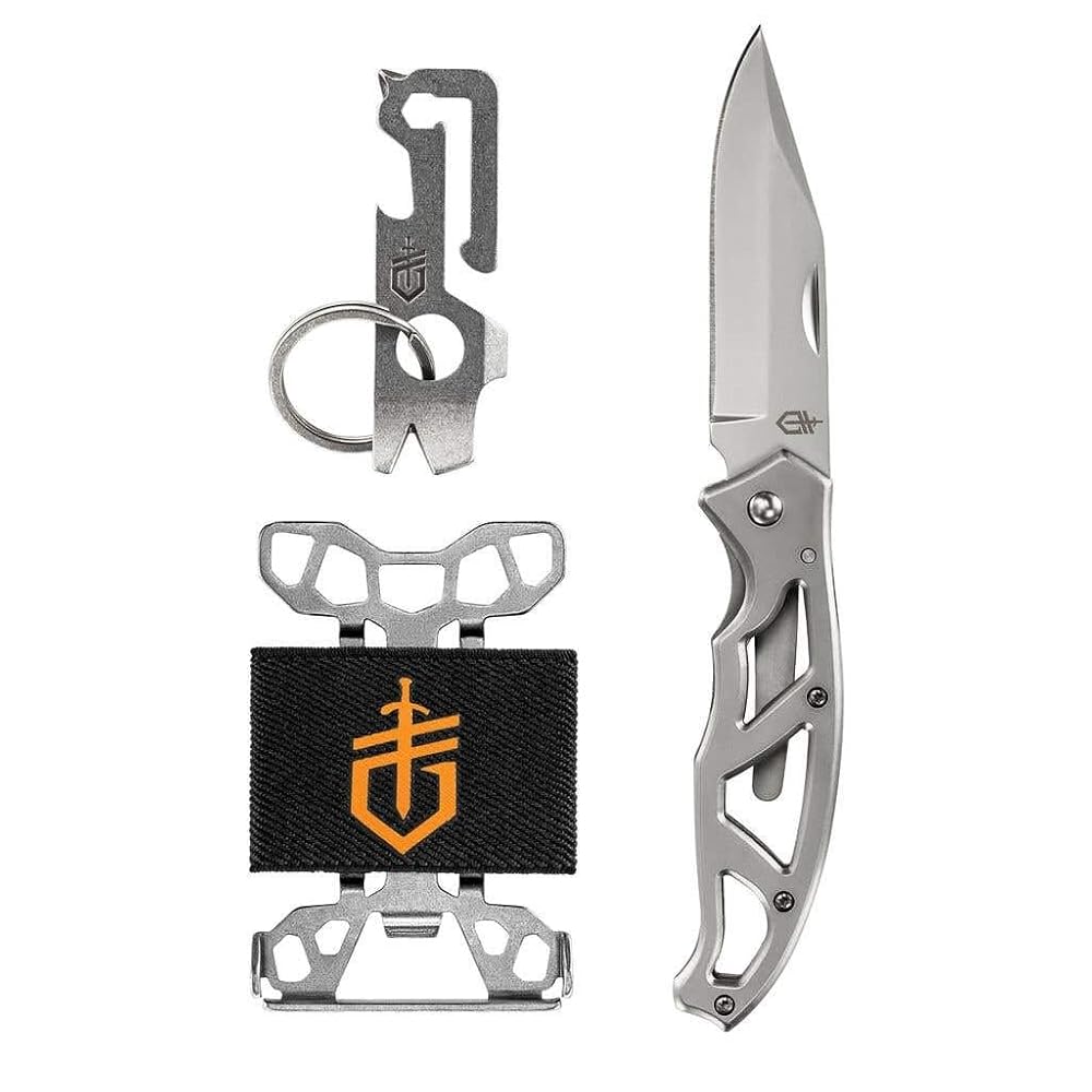 NAVAJA GERBER 22-08446 PARAFRAME I FOLDING KNIFE, TI-GREY, 3.01 FINE EDGE"