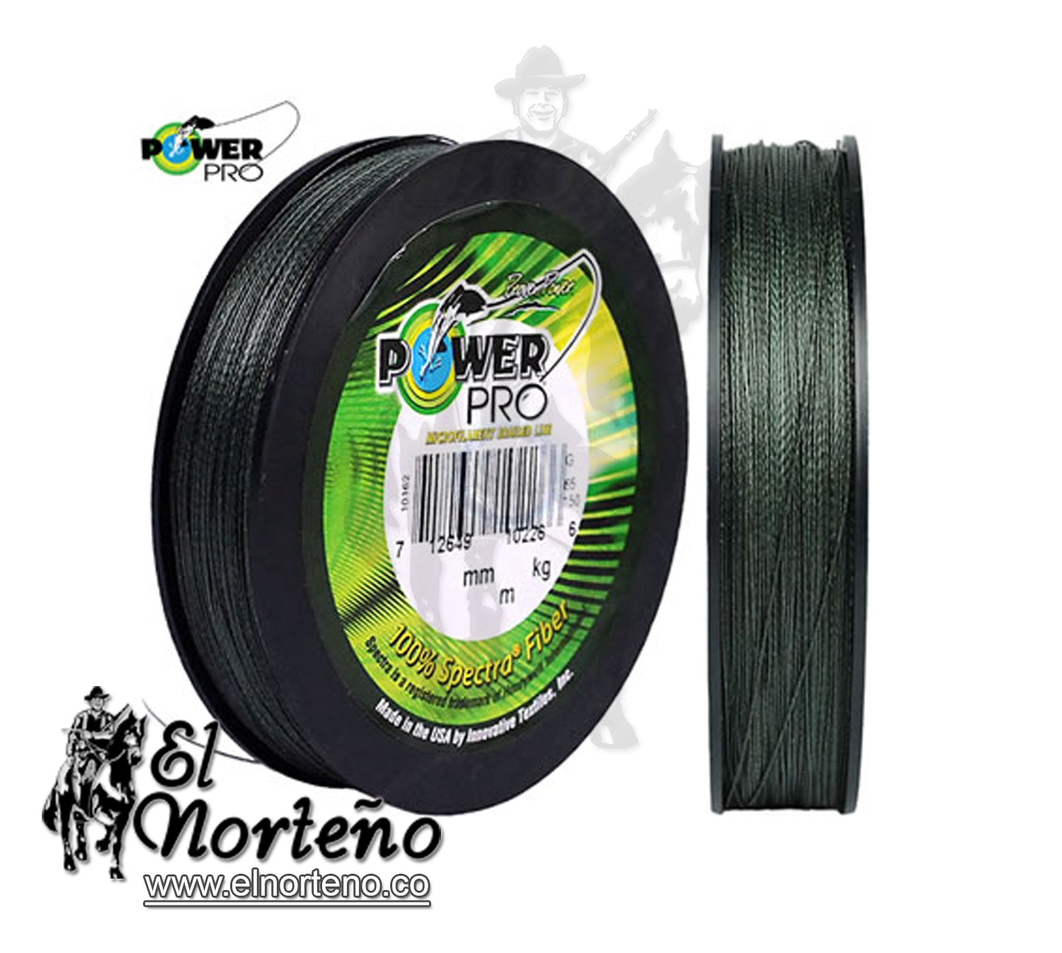 NYLON SEDAL POWER PRO SPECTRA TRENZADO 50LB 100YDS VERDE MUSGO