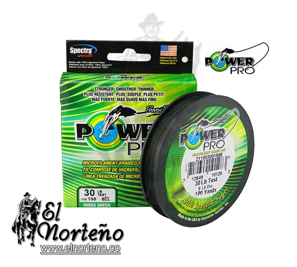 NYLON SEDAL 30LB 100YDS VERDE MUSGO POWER PRO SPECTRA TRENZADO