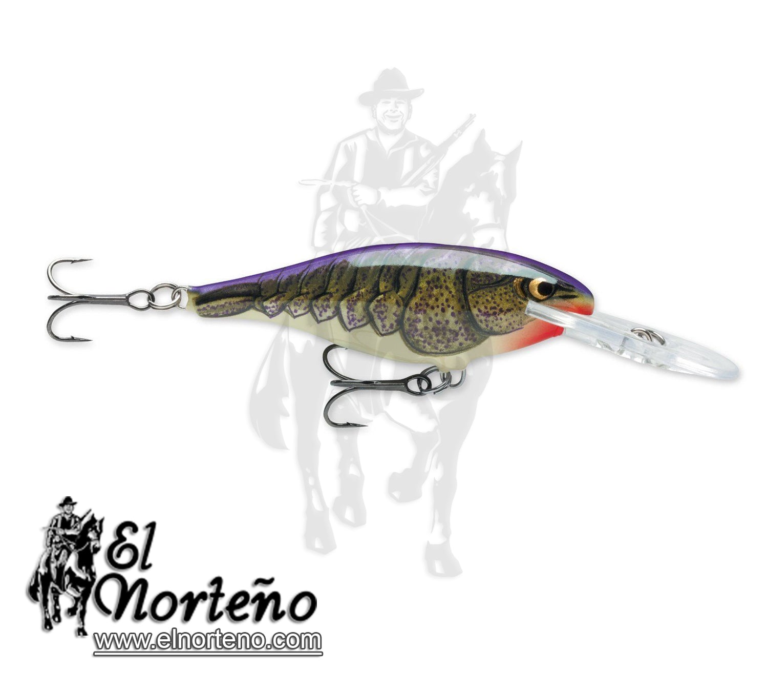 CARNADA RAPALA  SR-5 SR05POCW SHAD RAP PURPLE OLIVE CRAW