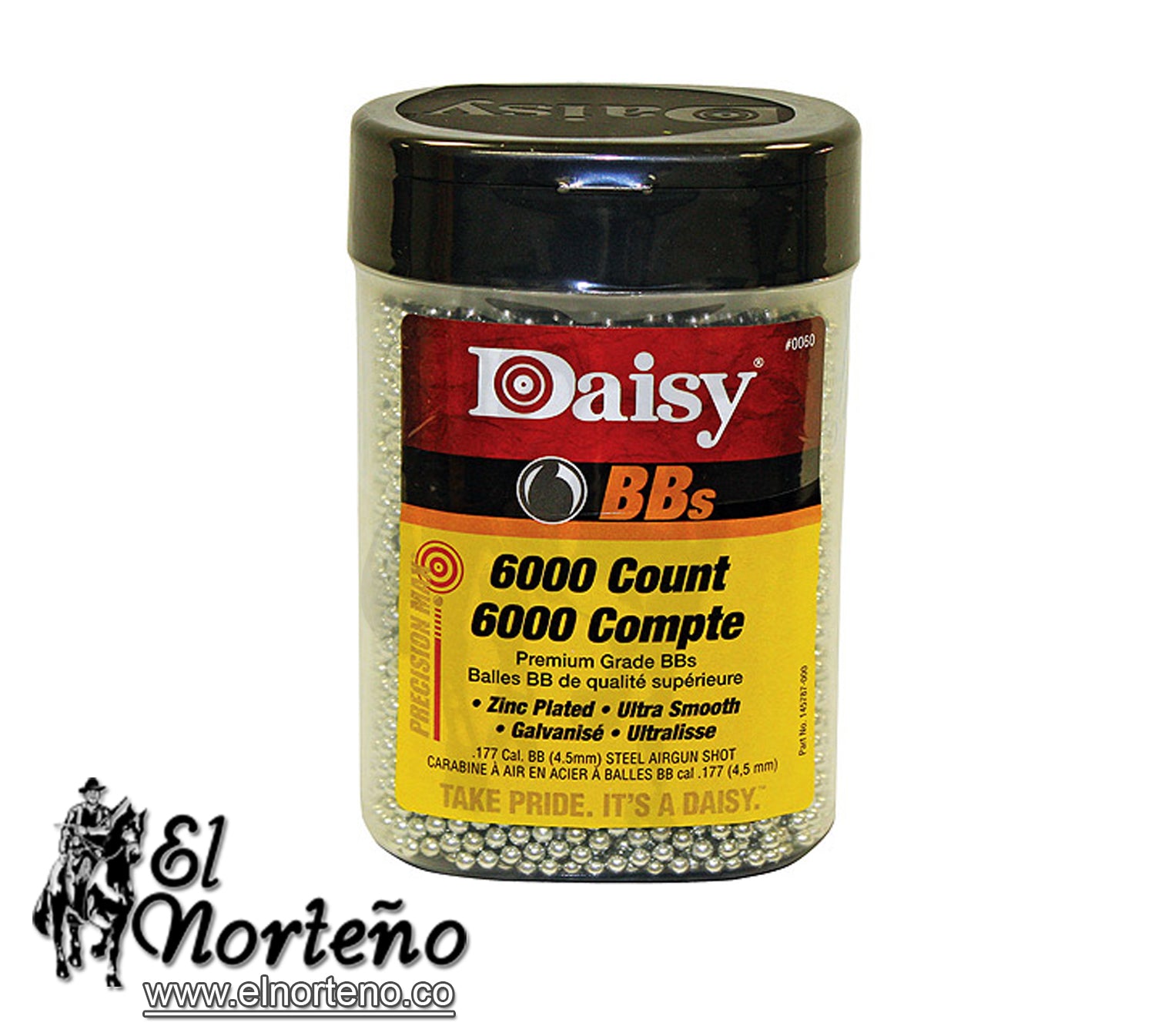BALIN DAISY NIQUELADOS 4.5 x 6000 UNIDADES