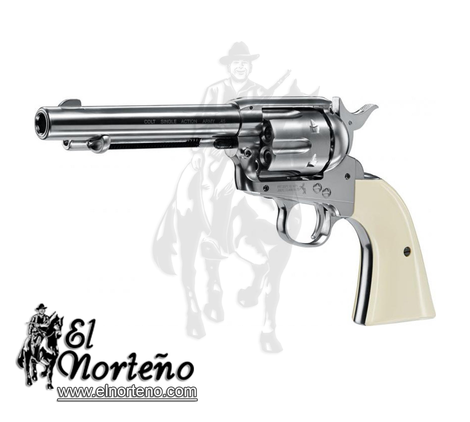 REVOLVER COLT PEACEMAKER NICKEL 5.8309