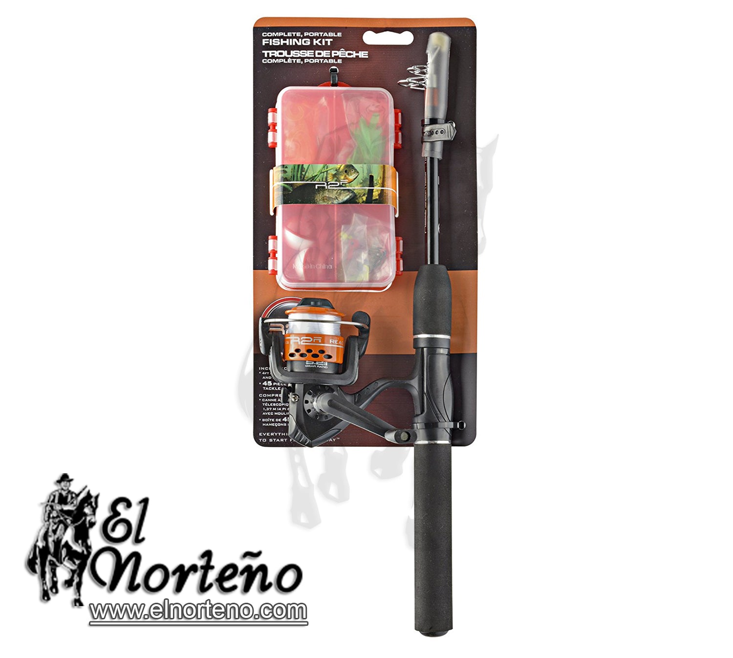 COMBO CAÑA SPINNING R2F TROUSSE 464SP + KIT CR2F-TSPCM