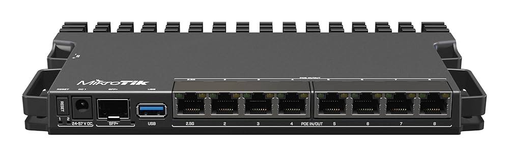 RB5009UPR+S+IN ROUTER MIKROTIK RB5009UPR+S+IN CON 8 PUERTOS GIGABIT PO