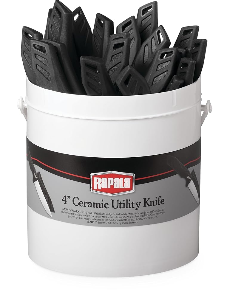CUCHILLO RAPALA RCUKB4B CERAMIC UTILITY KNIFE BLACK 4 BULK"