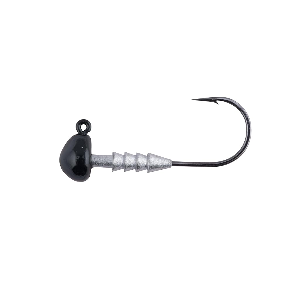 ANZUELO JIG BERKLEY 1/0 JIGHEADS HALF HEAD JIGS BHHJ18-BL BLISTER BLACK