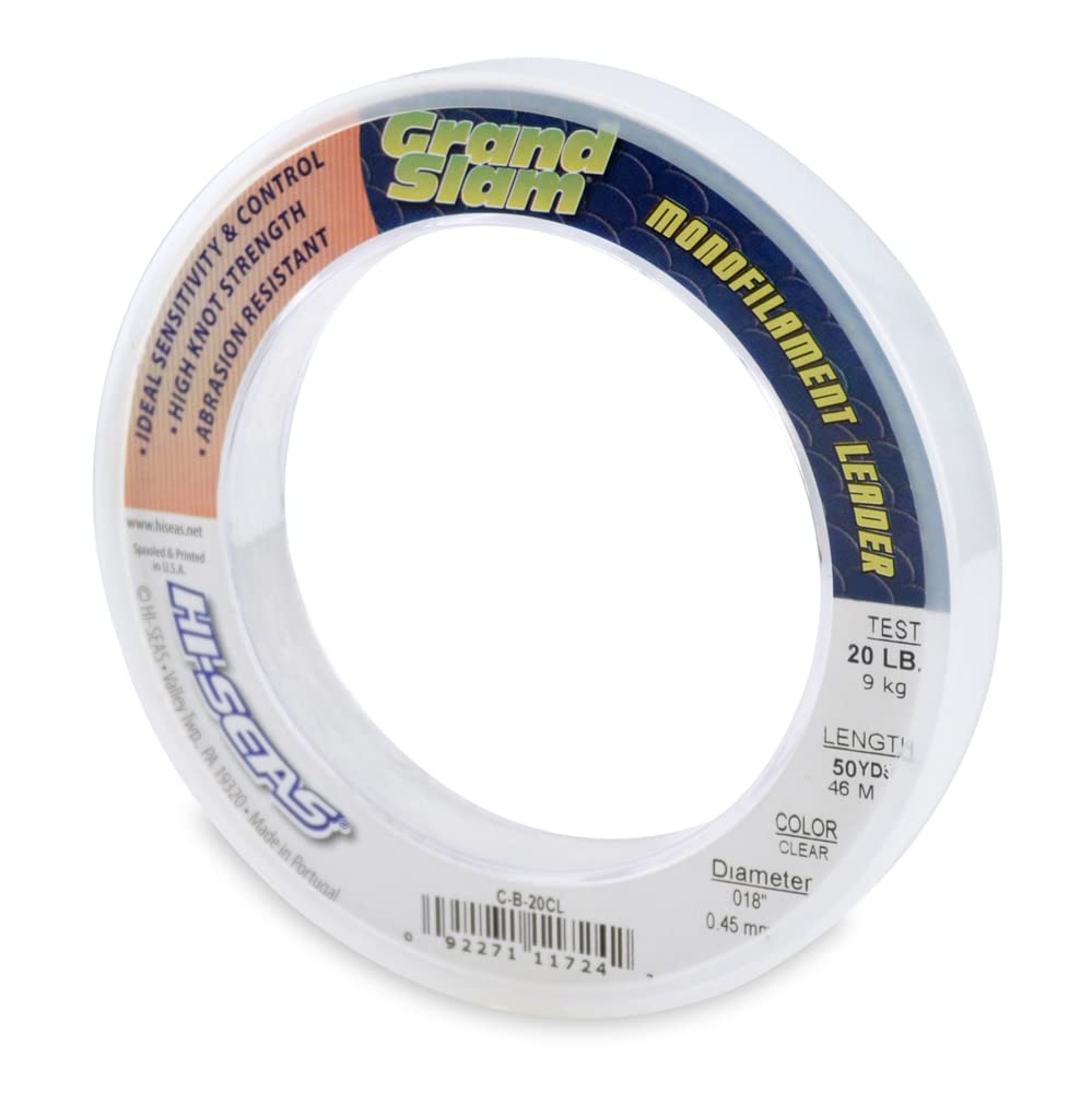 NYLON HISEAS GSFF30020CL GRAND SLAM FLUOROCARBON COATED FISHING LINE 20 LB (9.0