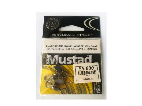 Girador 77242 3/0 Gancho Negro Mustad