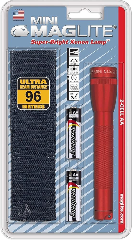 LINTERNA MAGLITE M3A036 MINI RED AAA 2CELL FLASHLIGHT