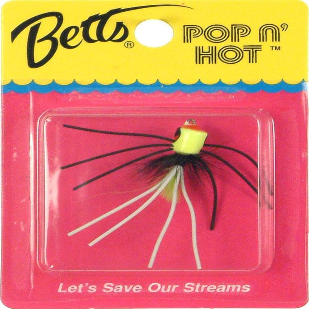 SEÃ‘UELO BETTS 301-8-5 TOP POP FLY POPPER SZ 8, CHARTREUSE/BLACK/CHARTREUSE