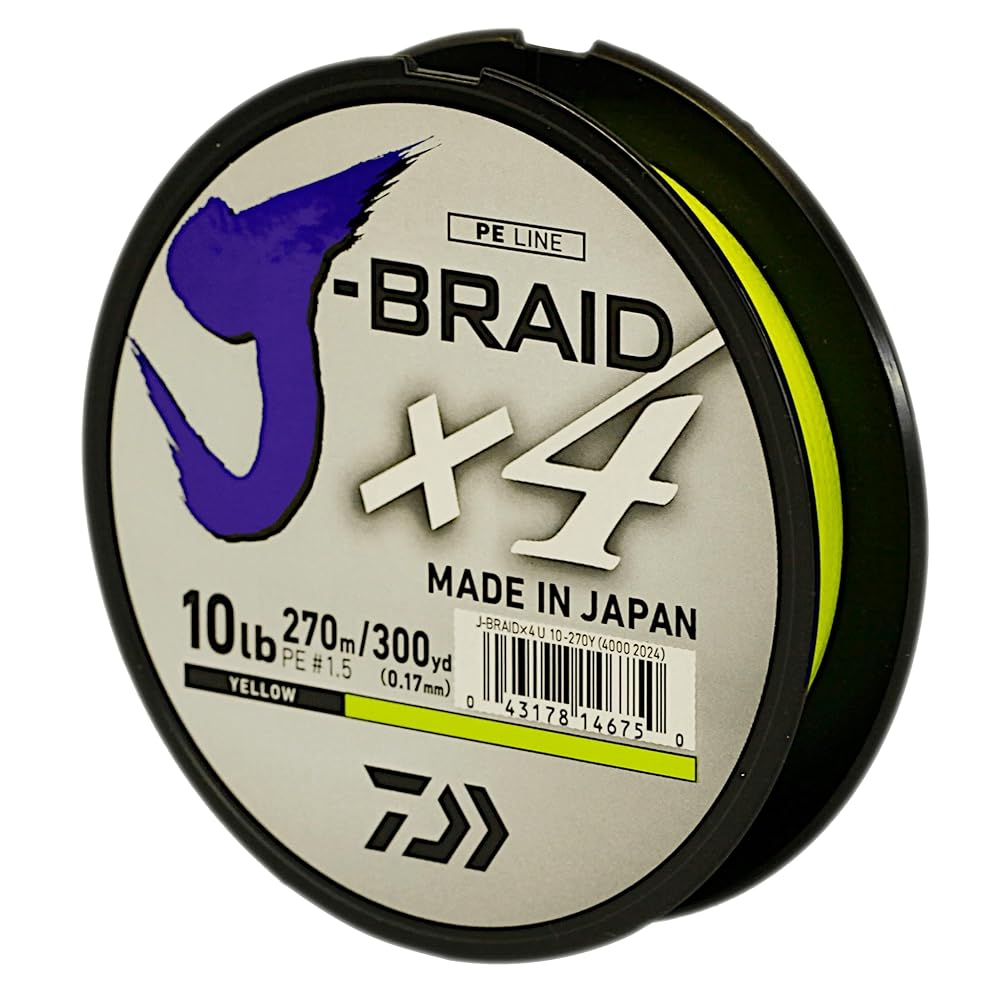 NYLON DAIWA NEW JBRAID 4X 80 LB 300 YDS FLUORESCENT YELLOW