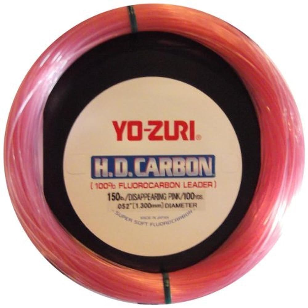 NYLON YOZURI HD60LBDP H.D. CARBON FLUOROCARBON LEADER PINK 60LB 30YDS