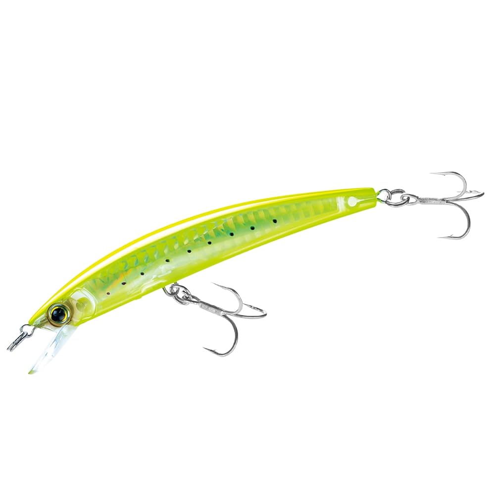 SEÃ‘UELO YO-ZURI CRYSTAL 3D MINNOW (F) 110MM 4-3/8 CHARTREUSE FLOATING DIVER 4-3