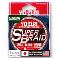 NYLON YOZURI YZSB20LBDG150YD SUPERBRAID LINE, 20LB TEST, 150YD, GREEN, BOXED