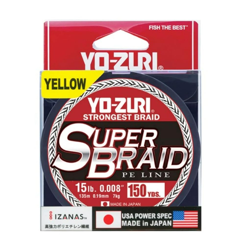 SEDAL O NYLON YO-ZURI SUPER BRAID HIGH VIS YELLOW 20LB 150YD
