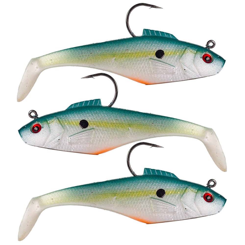 SEÃ‘UELO SEA STRIKER SSWMSHD4-02 4 RIGGED SWIM SHAD 4 PACK