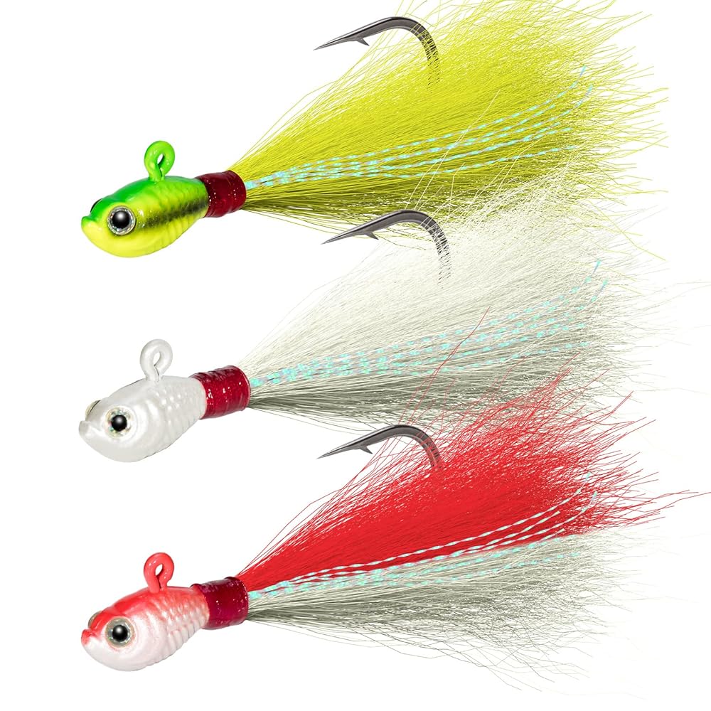ANZUELO SEA STRIKER SSBTJ12-CW BUCKTAIL JIG 1/2 OZ, HOLOGRAPHIC EYES, BLK