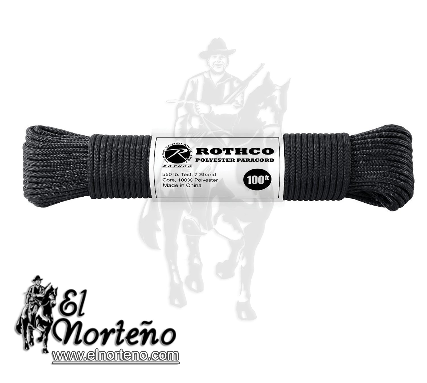 CORDON NYLON ROTHCO NEGRO 550 LBS