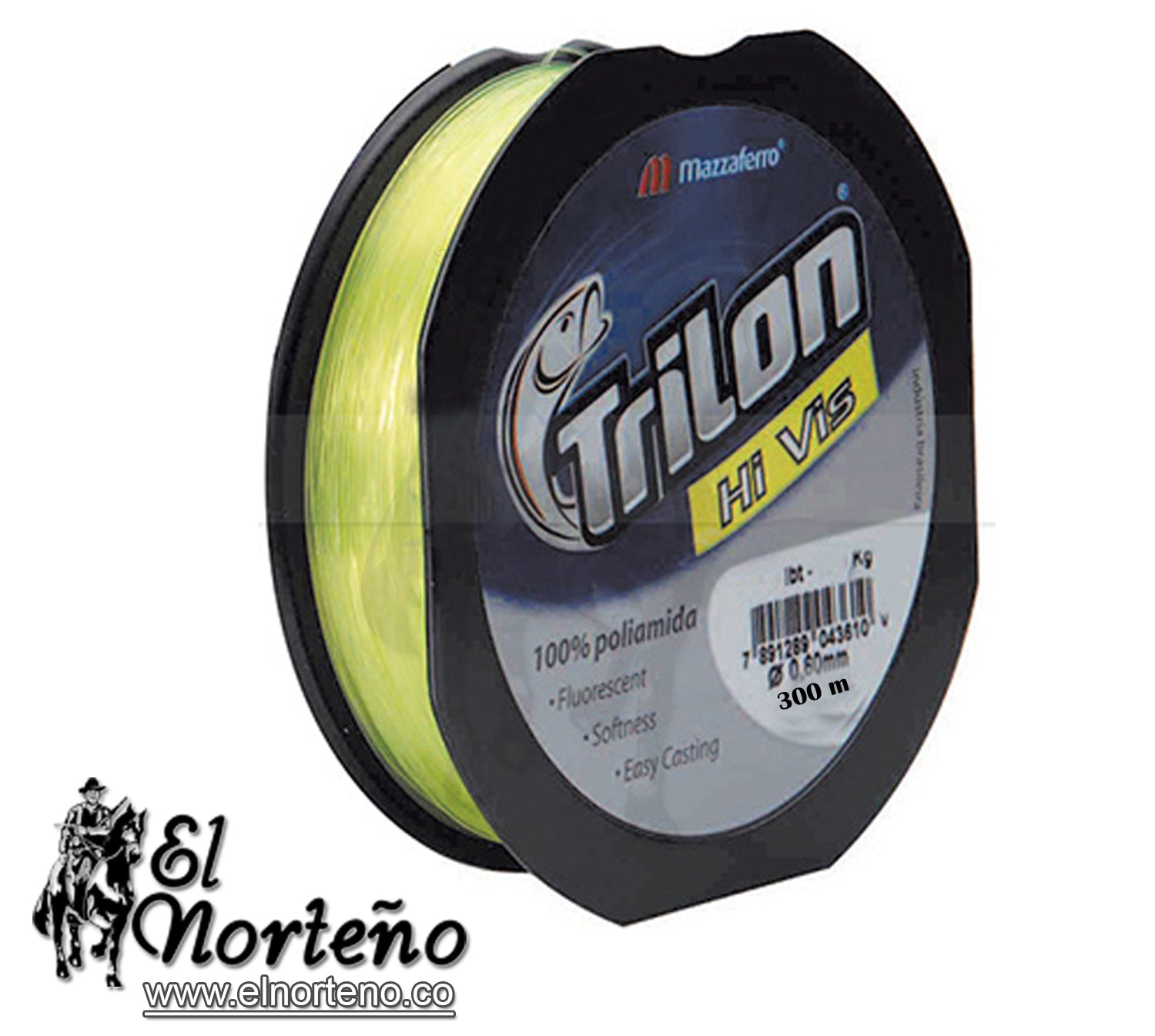 NYLON TRILON HI VIS 300MTS CAL. 0.45MM VERDE