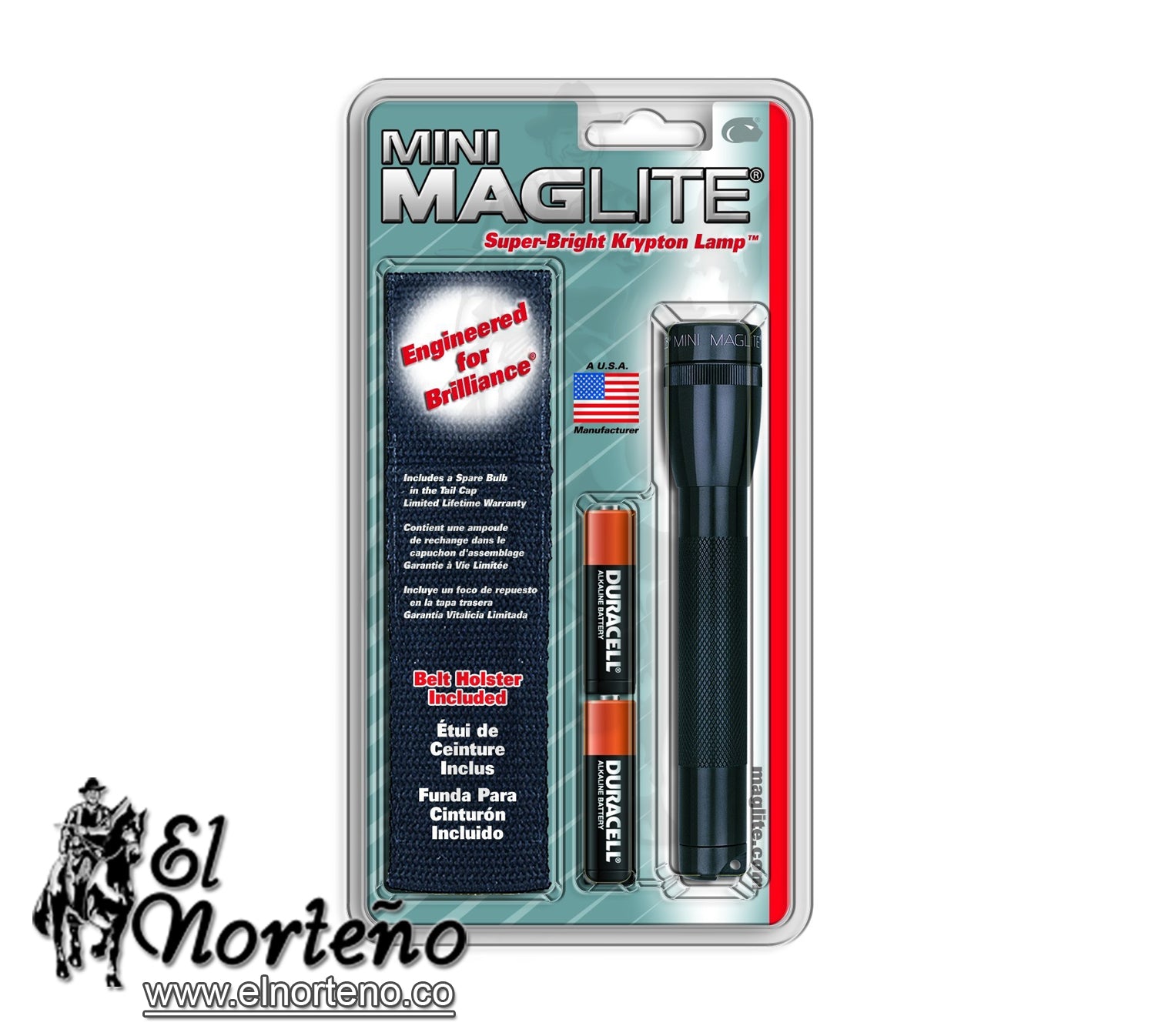 LINTERNA MINI MAGLITE HOLSTER COMBO NEGRO
