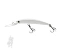 SEÑUELO YO-ZURI CRYSTAL MINNOW DEEP DIVER WALLEYE 90MM 3-1/2 WHITE R1205-W