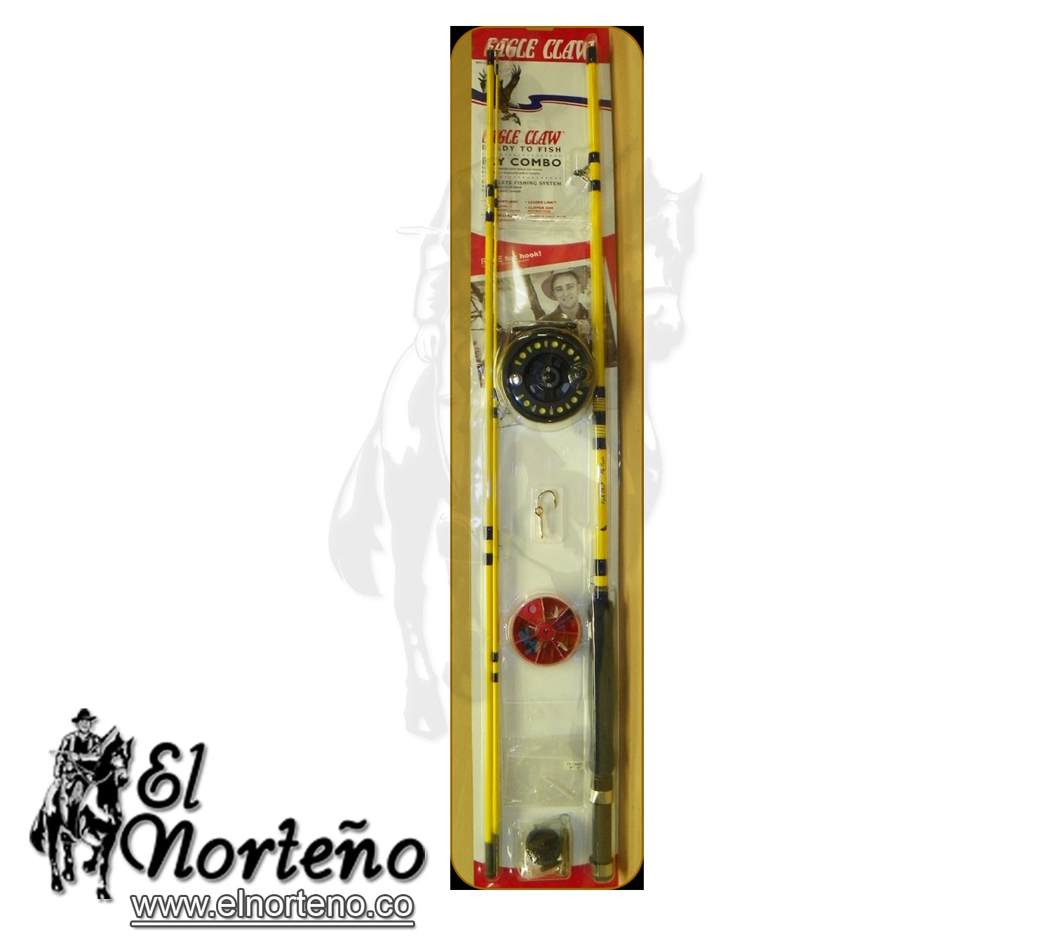 COMBO CAÑA DE MOSQUEO EAGLE CLAW MSFLY8B