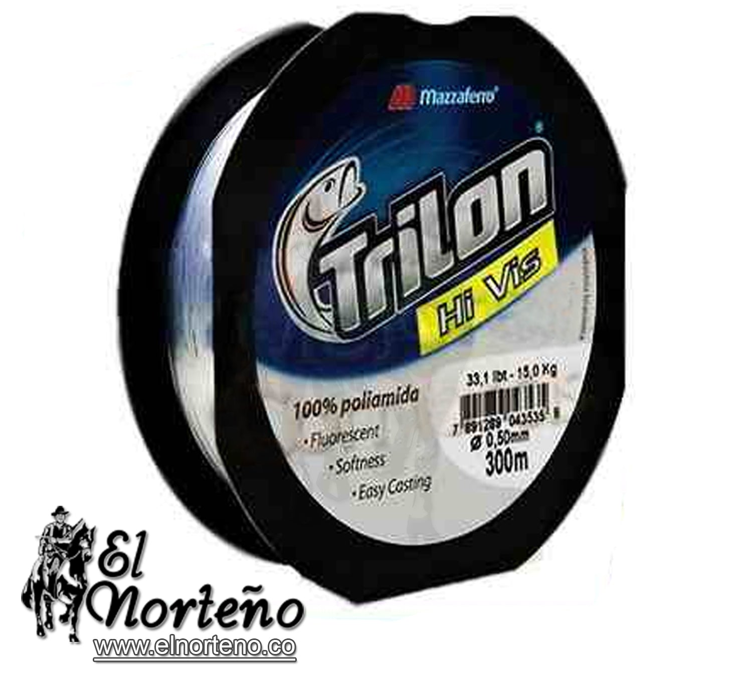 NYLON TRILON HI VIS 300MTS 0.45MM BLANCO