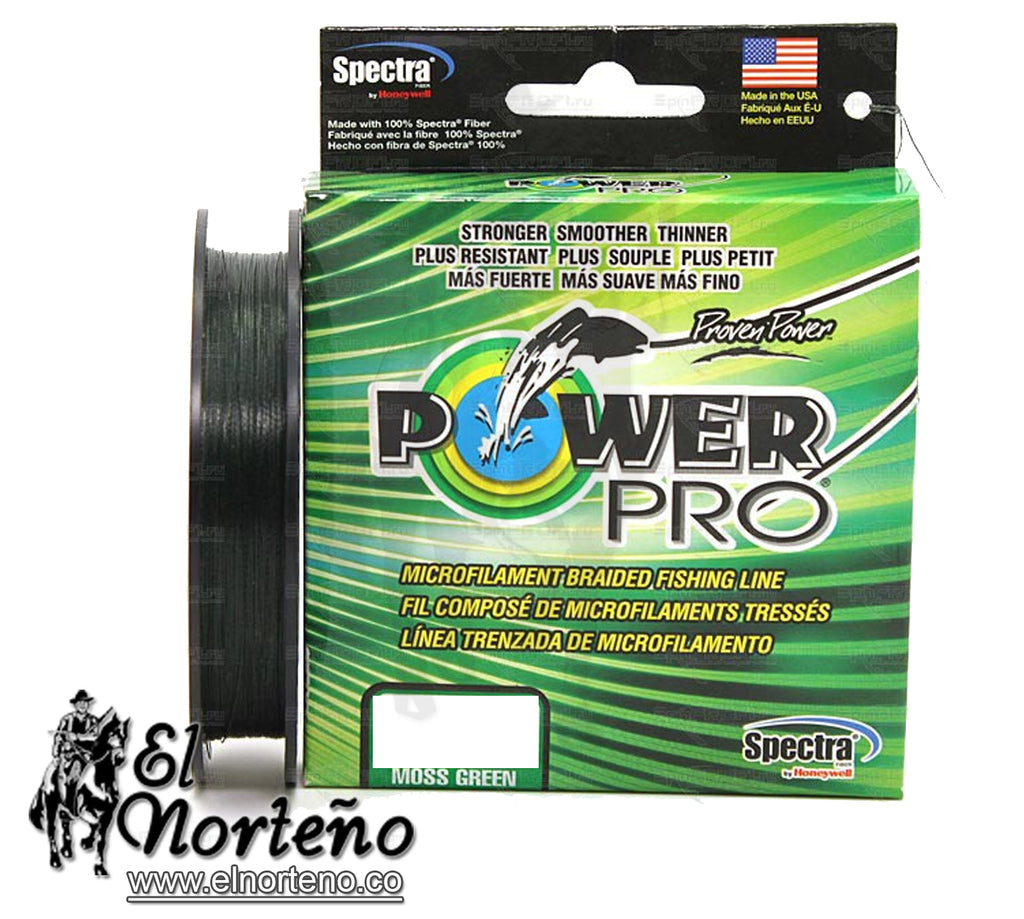 NYLON SEDAL POWER PRO SPECTRA TRENZADO 65LB 150YDS VERDE MUSGO